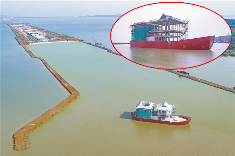 2020年6月15日，太湖隧道南泉段第二倉順利完成回水作業(yè)，湖中新增了一座畫舫風(fēng)亭，成為融合太湖自然風(fēng)貌的新景觀。